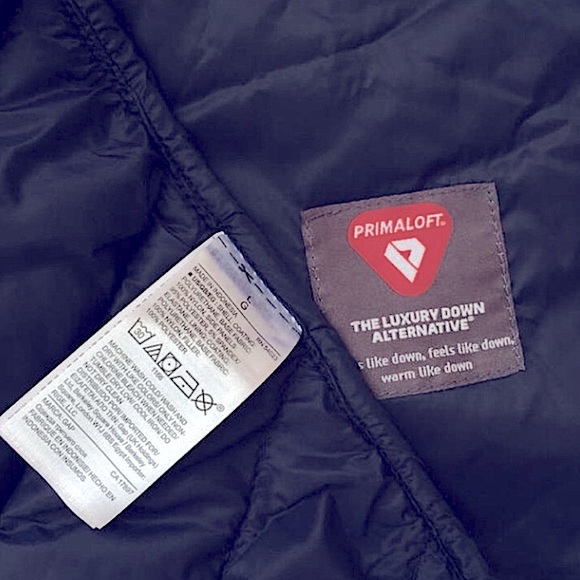 GAP Navy Blue Primaloft Puffer Elastic Vest size Small - Picture 10 of 12